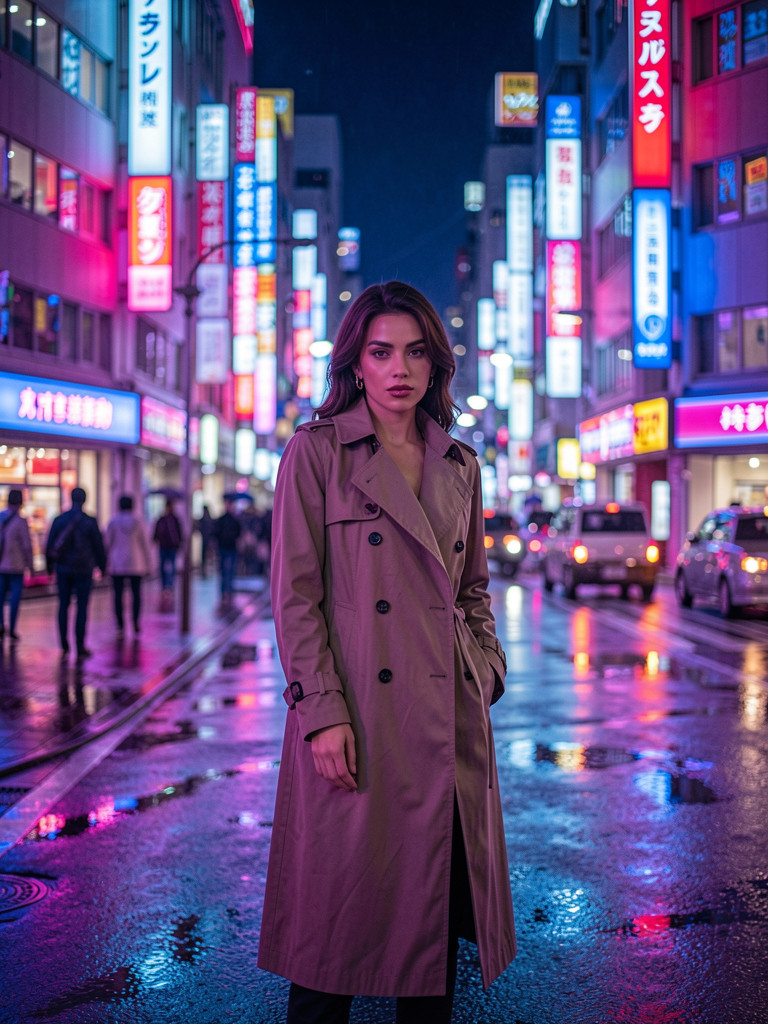 Ginza Neon Rain Editorial preview